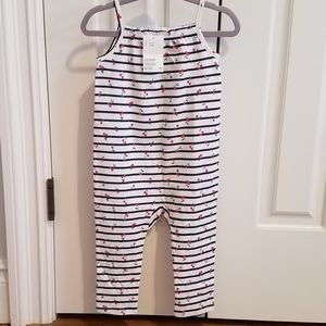 NEW! Baby Girl Cherry Printed Overalls
